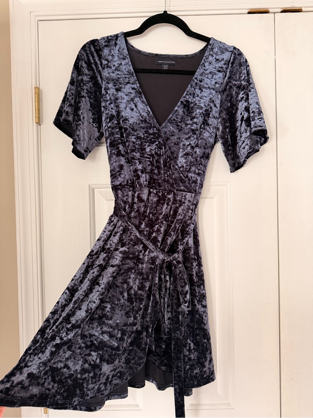 American Eagle Outfitters Velvet Wrap Dress